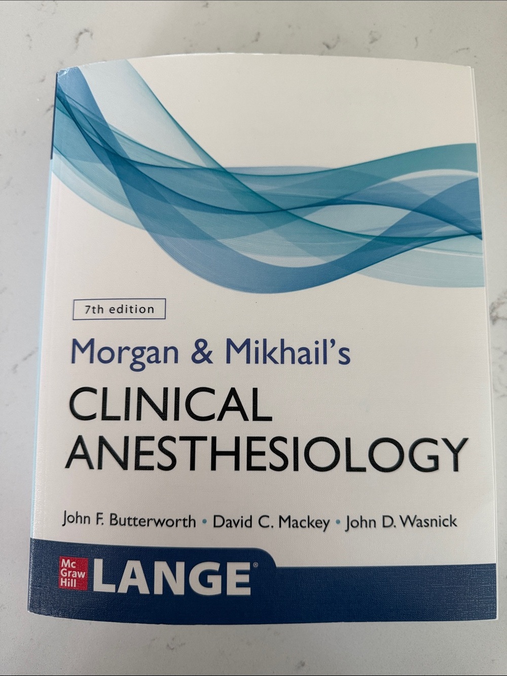 Lange Clinical Anesthesiology Textbook — Blue and White Cover